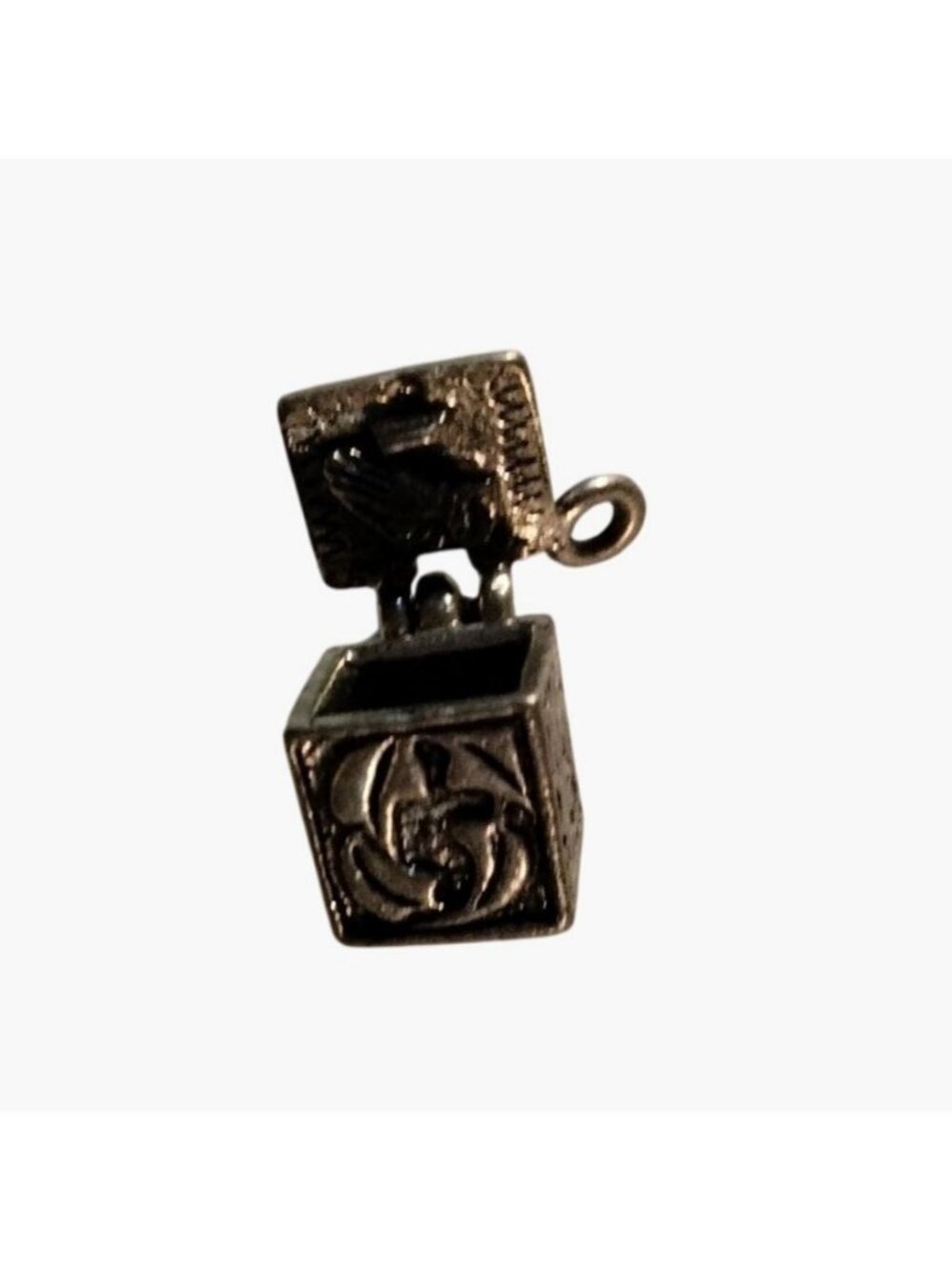Prayer Box Charm Praying Hands Design Silver Metal - Picture 11 of 14